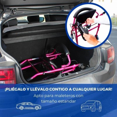 Andador Rollator de 4 Ruedas con Frenos y Asiento | ESCORIAL