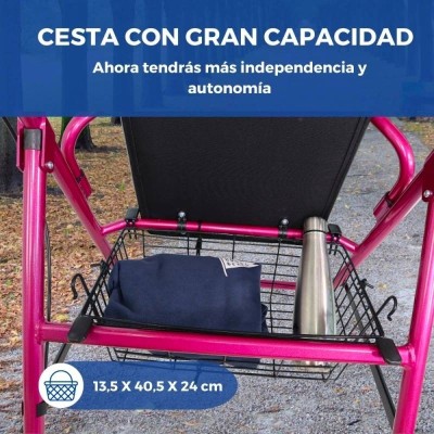 Andador Rollator de 4 Ruedas con Frenos y Asiento | ESCORIAL