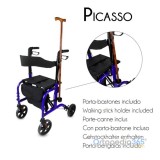 Andador silla de ruedas PICASSO 2 en 1 | Ortopedia365.com