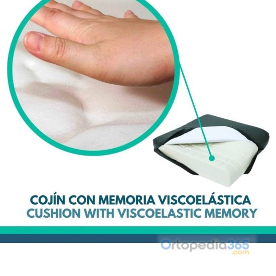Cojín viscoelástico anatómico antiescaras | Ortopedia365.com