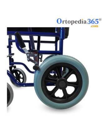 Silla de ruedas de transito | Maestranza | Plegable | Reposabrazos y reposapiés extraíbles-3