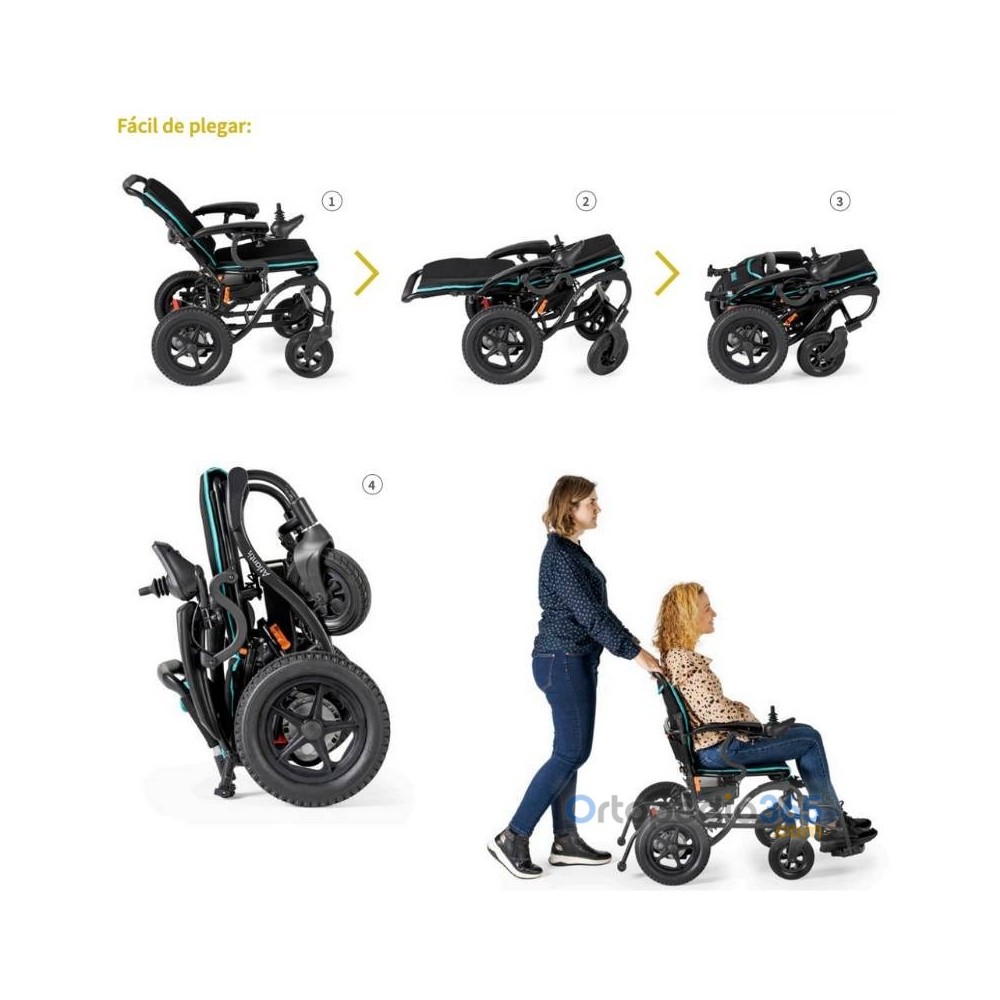Silla de Ruedas Eléctrica Plegable I-Atlantis | Ortopedia365.com