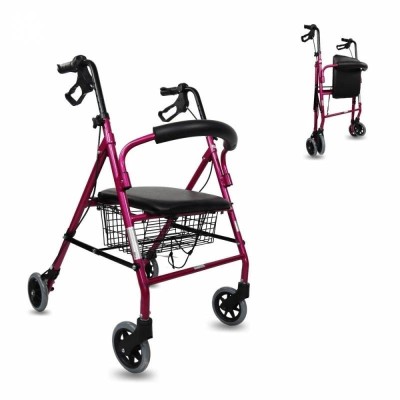 Andador Rollator de 4 Ruedas con Frenos y Asiento | ESCORIAL