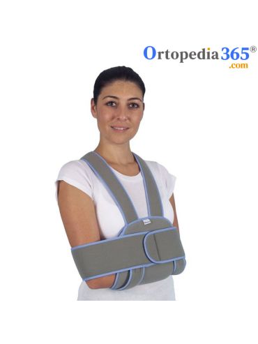 Cabestrillo para brazo y hombro bilateral con banda ancha – vista lateral