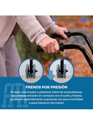Andador 4 Ruedas Prado Plegable y Regulable en Altura-7