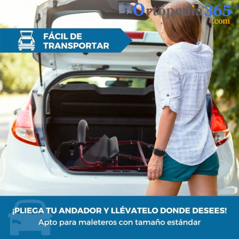 Andador 4 Ruedas Prado Plegable y Regulable en Altura-8