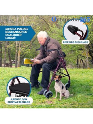 Andador 4 Ruedas Prado Plegable y Regulable en Altura-9