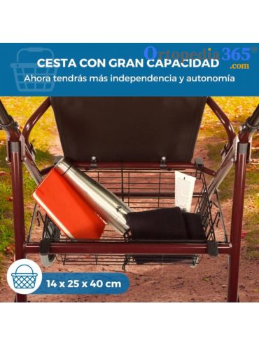 Andador 4 Ruedas Prado Plegable y Regulable en Altura-11